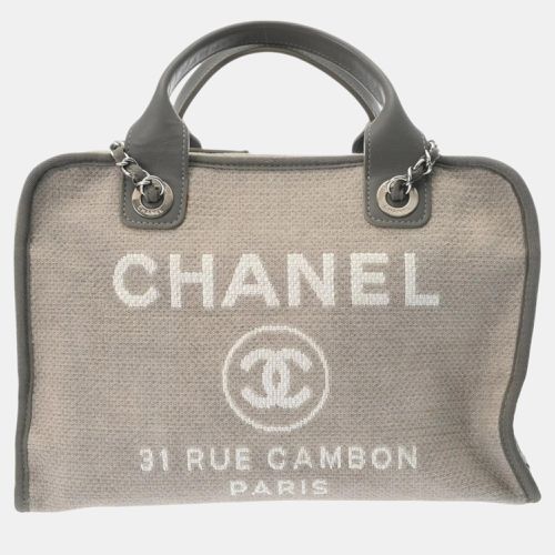 Canvas Leather Deauville Bowling Bag - Chanel - Modalova