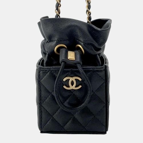 Lambskin Matelasse Mini Drawstring Square Chain Shoulder Bag - Chanel - Modalova