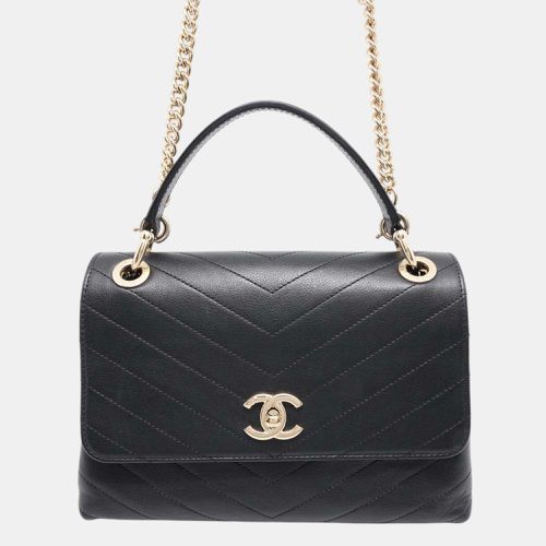 Leather V Stitch Flap Chain shoulder Bag - Chanel - Modalova