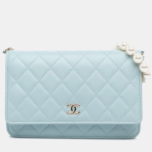 CC Lambskin Pearl Wallet On Chain - Chanel - Modalova