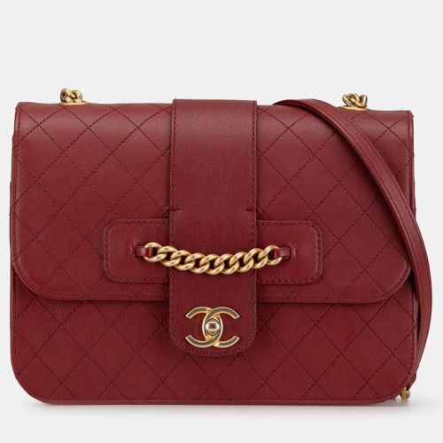 Large Quilted Sheepskin Front Chain Flap - Chanel - Modalova