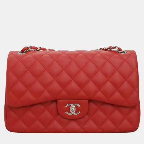 Quilted Lambskin Leather Jumbo Classic Double Flap Bag - Chanel - Modalova