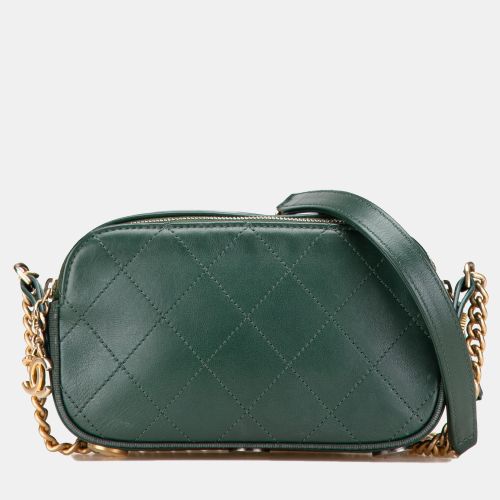 Dark Leather Calfskin Double Zip Camera Bag - Chanel - Modalova