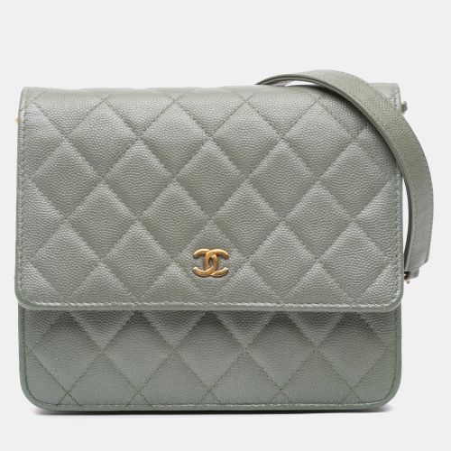 Quilted Caviar Square Wallet on Chain - Chanel - Modalova