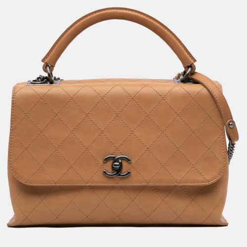 Large Calfskin Stitched Urban Luxury Top Handle Bag - Chanel - Modalova