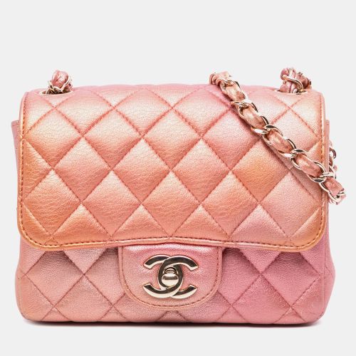 Pink Mini Square Iridescent Calfskin Flap - Chanel - Modalova