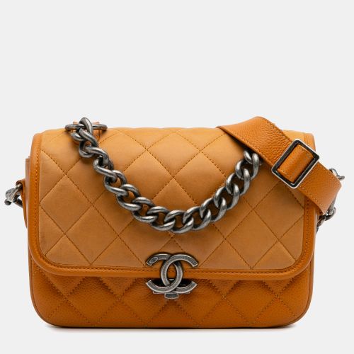 Small Quilted Iridescent Calfskin and Caviar Daily Carry Flap - Chanel - Modalova