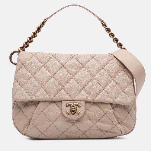 Medium Quilted Caviar Coco Pleats Messenger Flap - Chanel - Modalova