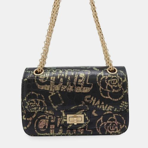 Reissue 2.55 Graffiti Mini /Gold Croc Embossed Leather Flap Bag - Chanel - Modalova