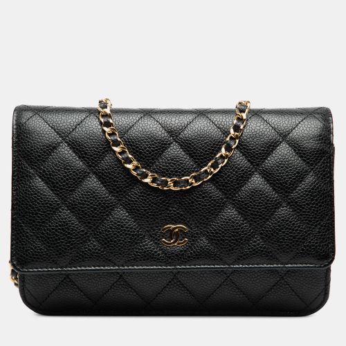 CC Quilted Caviar Wallet on Chain - Chanel - Modalova