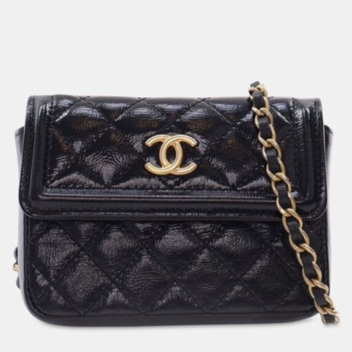 Quilted Shiny Aged Calfskin Waist Belt Bag - Chanel - Modalova