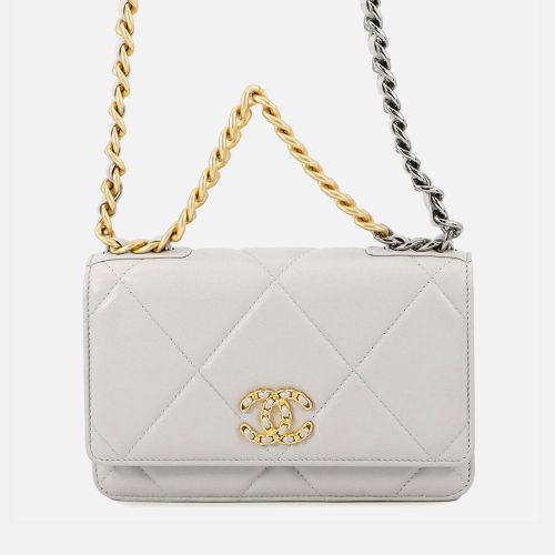 Chain Wallet Gray Lambskin - Chanel - Modalova