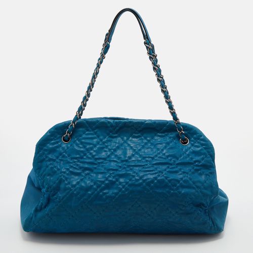 Teal Quilted Leather Just Mademoiselle Bowler Bag - Chanel - Modalova