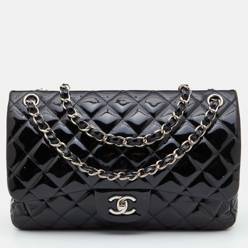 Quilted Patent Leather Jumbo Classic Double Flap Bag - Chanel - Modalova