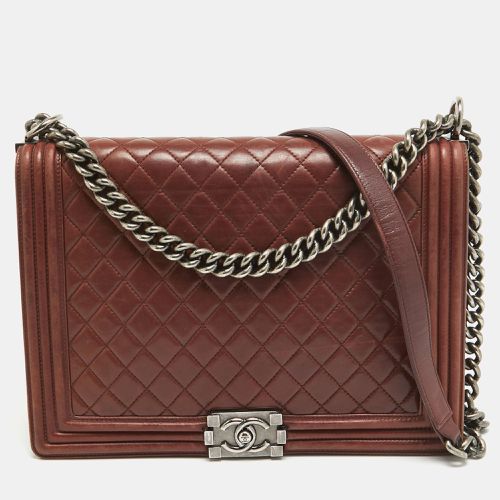 Quilted Leather Large Boy Bag - Chanel - Modalova