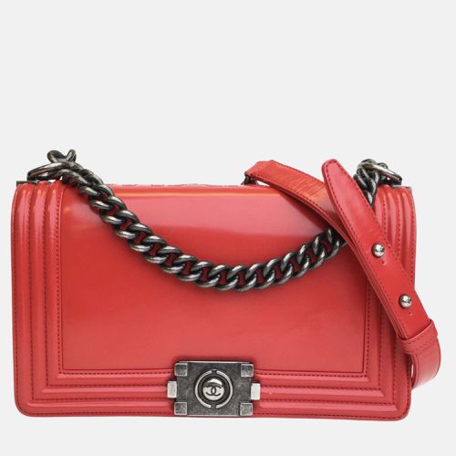 Patent Leather Medium Boy Shoulder Bag - Chanel - Modalova