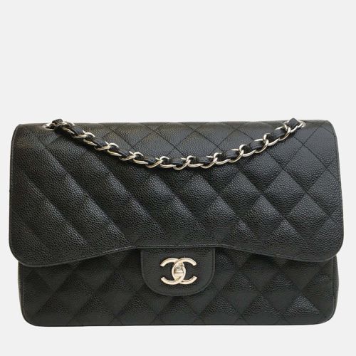 Caviar Leather Jumbo Classic Double Flap Shoulder Bag - Chanel - Modalova