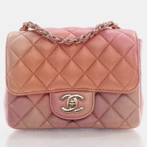 Metallic Rose Gold Quilted Calfskin Mini Classic Flap Bag - Chanel - Modalova