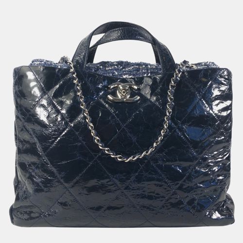 Quilted Glazed Calfskin and Tweed Portobello Top Handle Bags - Chanel - Modalova