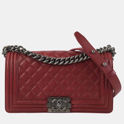 Lambskin Leather Medium Boy Bag - Chanel - Modalova