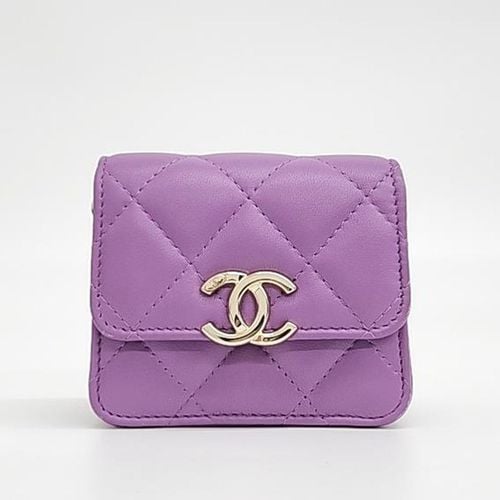 Leather Coco Chain Card Wallet - Chanel - Modalova