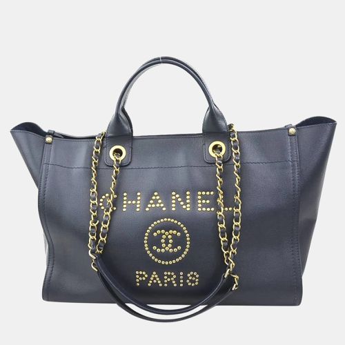 Blue Leather Large Deauville Totes - Chanel - Modalova