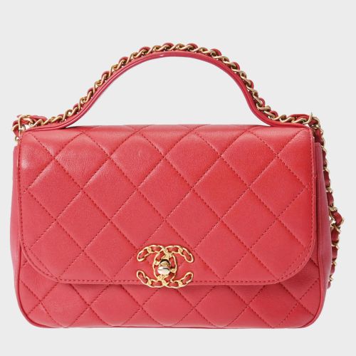 Quilted Lambskin Top Handle Bag - Chanel - Modalova