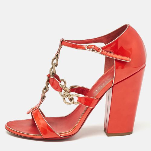 Patent Leather Ankle Strap Sandals Size 40 - Chanel - Modalova