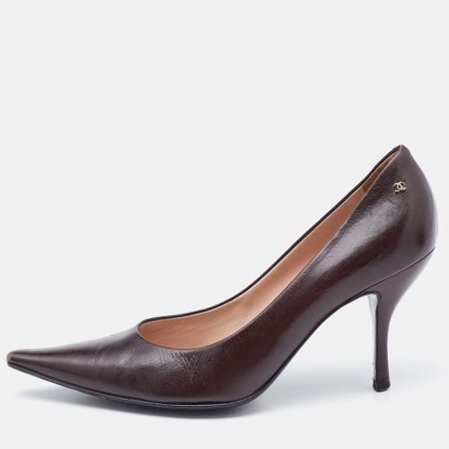 Leather Pointed Toe Pumps Size 38.5 - Chanel - Modalova