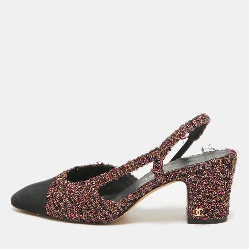 Tweed CC Slingback Sandals Size 37.5 - Chanel - Modalova