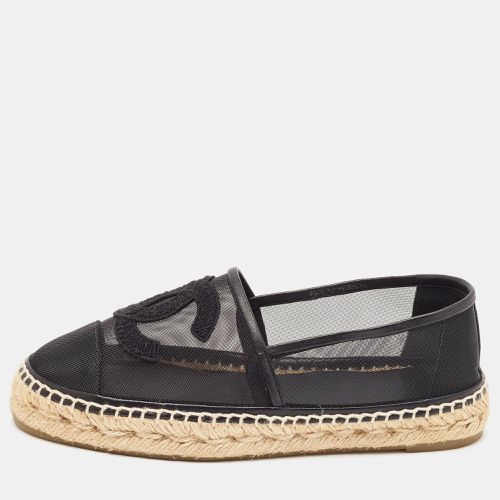 Mesh and Leather CC Espadrille Flats Size 36 - Chanel - Modalova