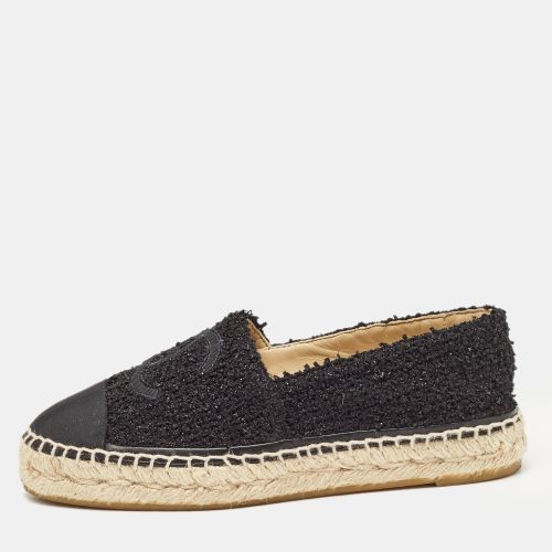 Canvas and Tweed Interlocking CC Logo Espadrille Flats Size 36 - Chanel - Modalova