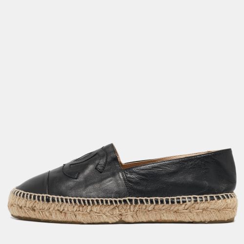 Leather CC Cap Toe Espadrille Flats Size 39 - Chanel - Modalova