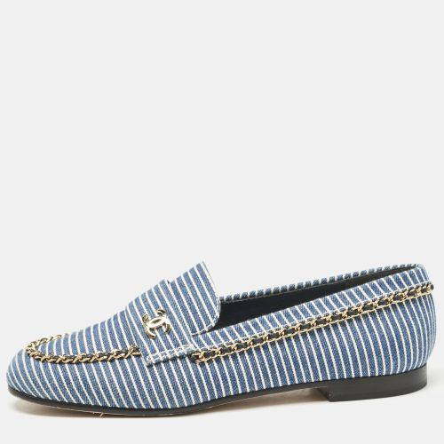 Blue Denim CC Chain CC Slip On Loafers Size 37 - Chanel - Modalova