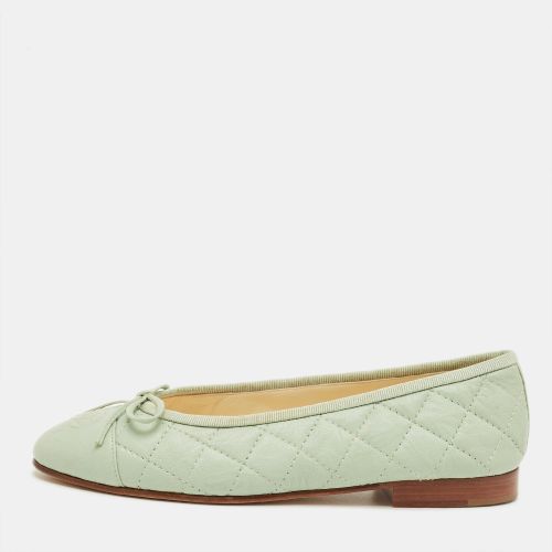 Quilted Leather CC Bow Ballet Flats Size 36 - Chanel - Modalova