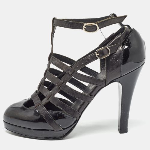 Patent and Leather Strappy Pumps Size 38.5 - Chanel - Modalova