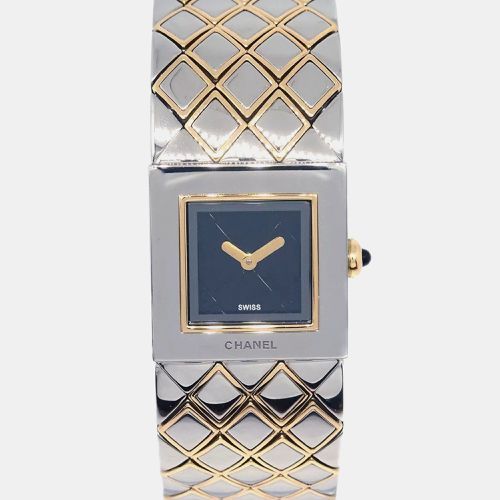 Stainless Steel 18K Yellow Gold Matelasse Quartz Watch 18 mm - Chanel - Modalova