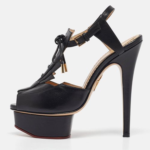 Leather Ankle Strap Sandals Size 35 - Charlotte Olympia - Modalova