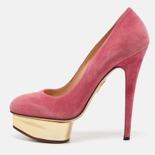 Suede Dolly Platform Pumps Size 39.5 - Charlotte Olympia - Modalova