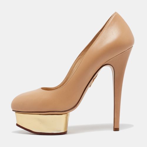 Leather Dolly Platform Pumps Size 37.5 - Charlotte Olympia - Modalova