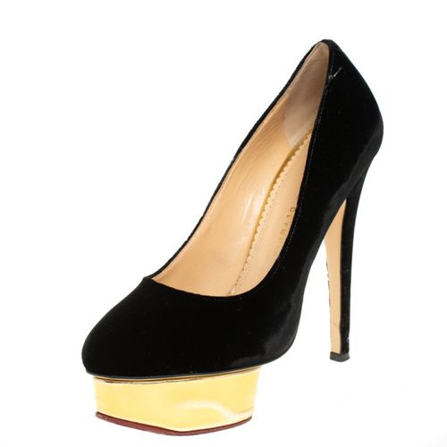 Velvet Dolly Pumps Size 38 - Charlotte Olympia - Modalova