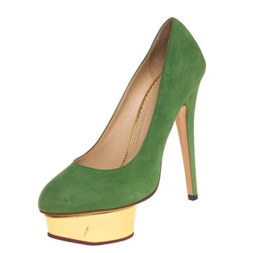 Suede Dolly Platform Pumps Size 36.5 - Charlotte Olympia - Modalova