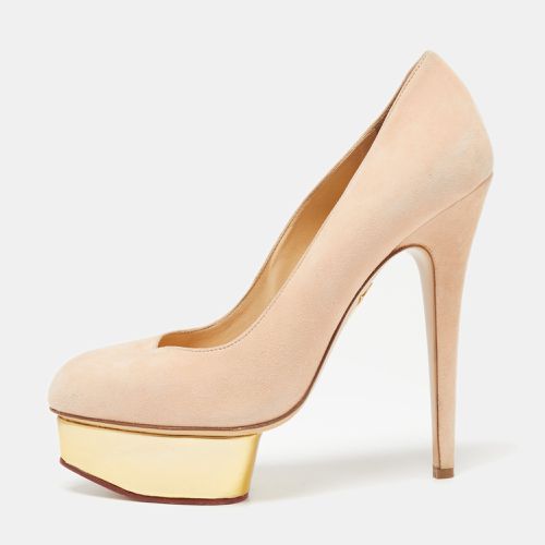 Suede Debbie Platform Pumps Size 39.5 - Charlotte Olympia - Modalova