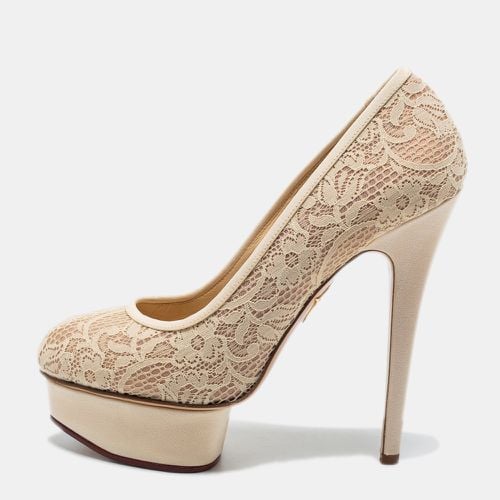 Lace Polly Platform Pumps Size 38.5 - Charlotte Olympia - Modalova