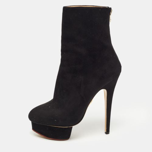 Suede Platform Ankle Booties Size 38 - Charlotte Olympia - Modalova