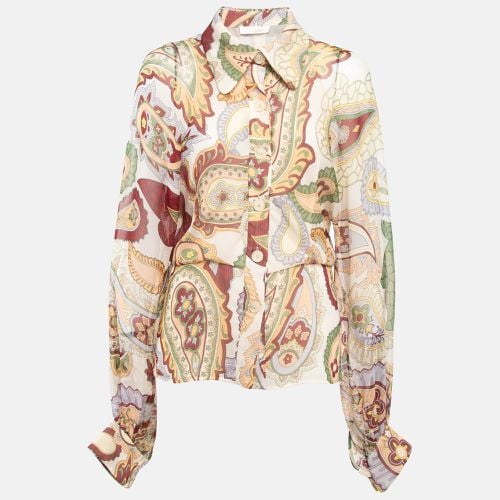 Paisley Print Chiffon Silk Shirt L - Chloe - Modalova