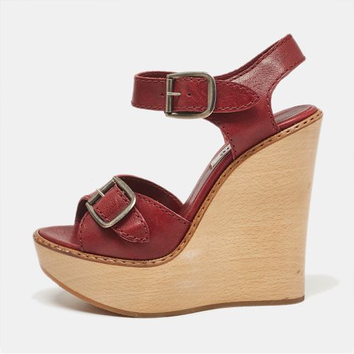 Th Anniversary Leather Heritage Wedge Sandals Size 37.5 - Chloe - Modalova