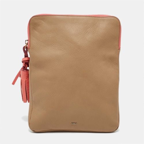 Chloe Beige Leather Eva iPad Cover - Chloe - Modalova