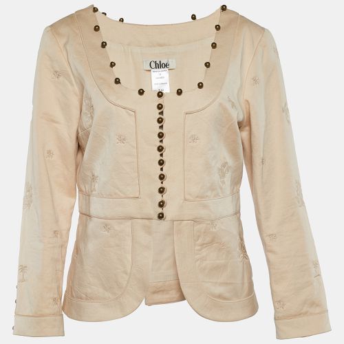 Cotton Embroidered Button Front Top L - Chloe - Modalova