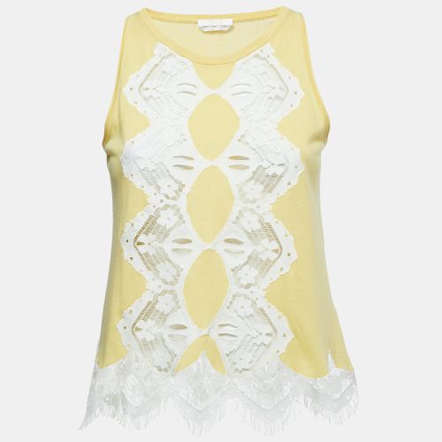 Knit Lace Trimmed Tank Top XS - Chloe - Modalova